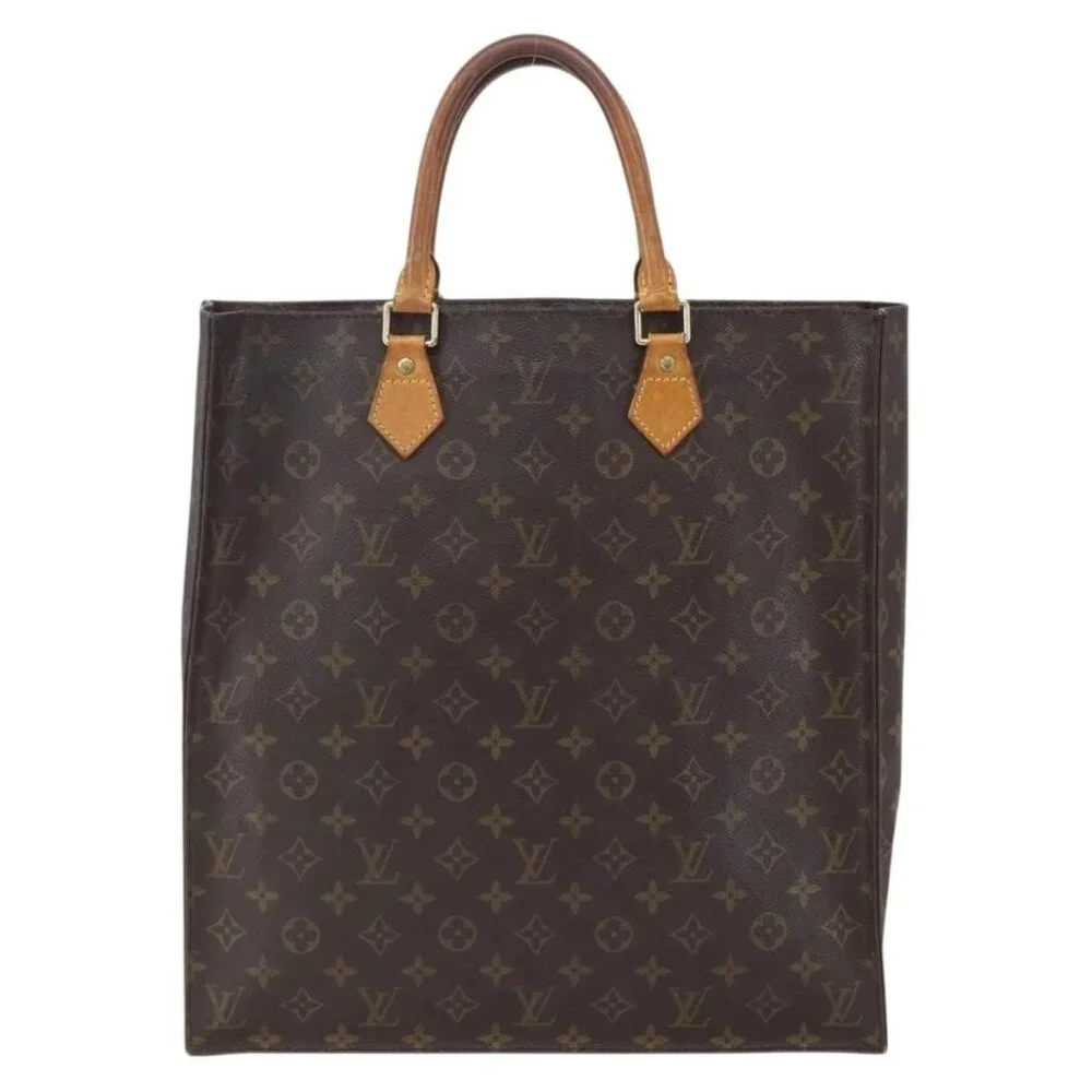 LOUIS VUITTON Monogram Sac Plat Hand Bag